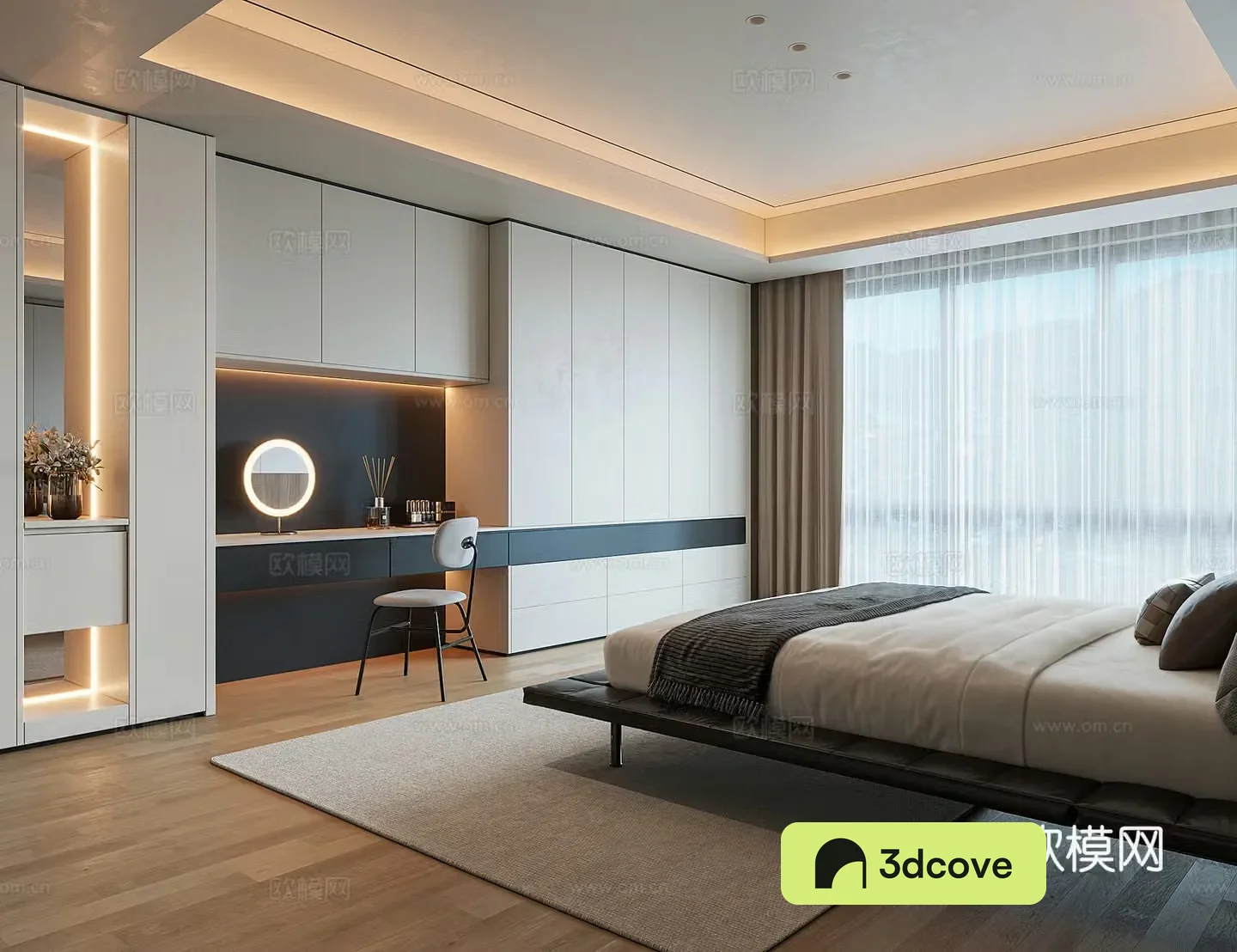 Modern bedroom bedside tail cabinet