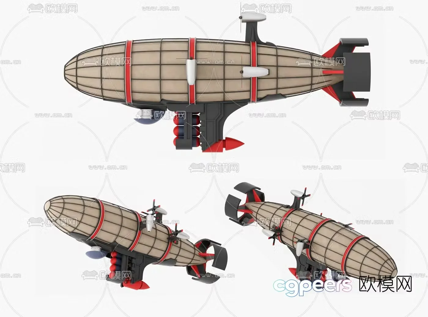 Modern Kirov airship toy 3d model