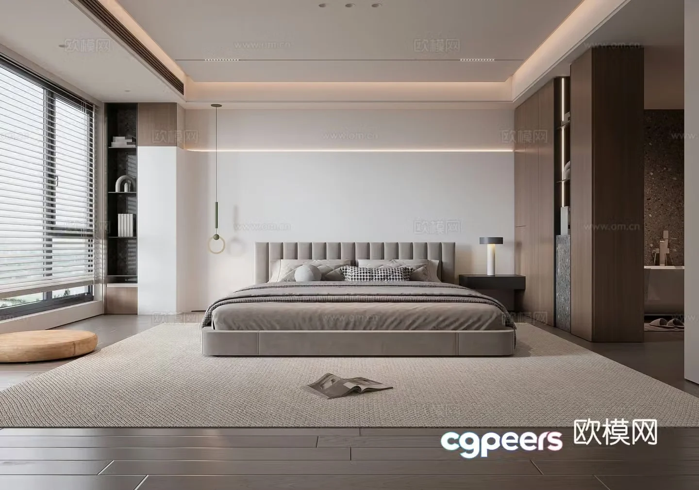 Modern bedroom master bedroom 3d model