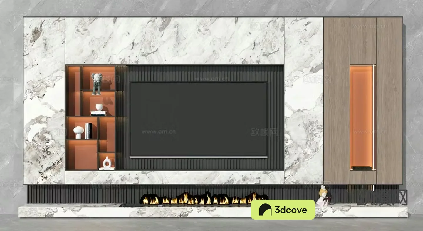 Modern background wall TV background