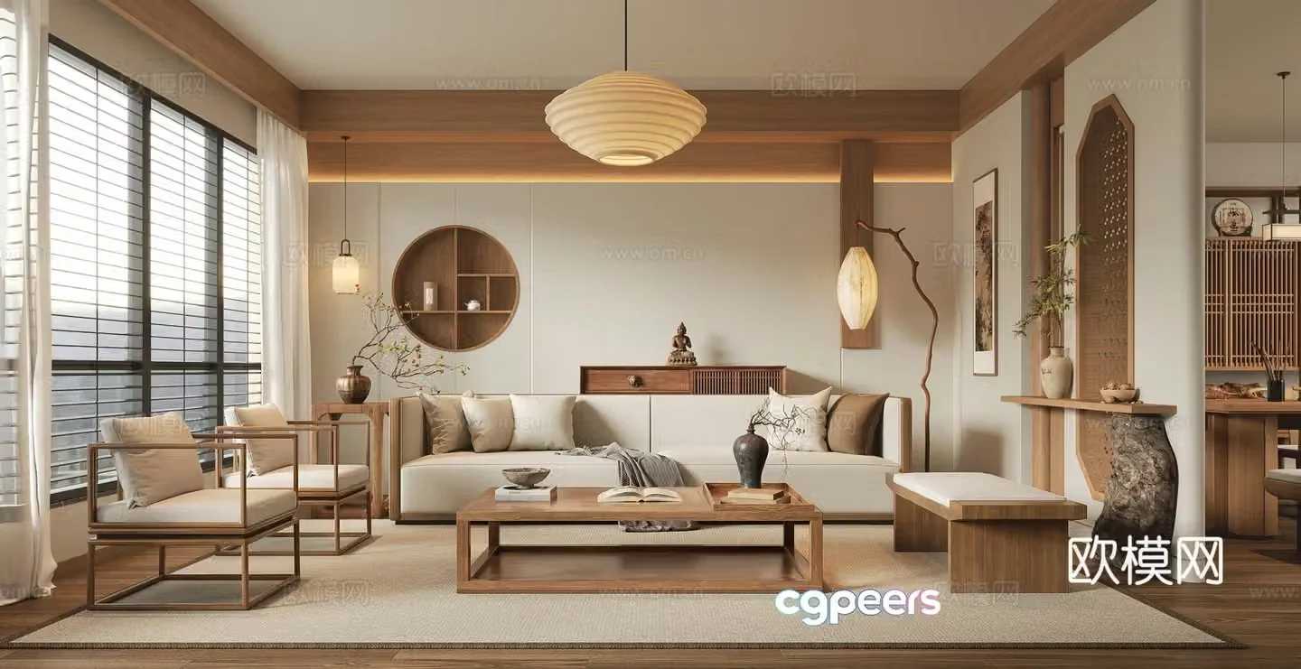 Song style living room 3d model
