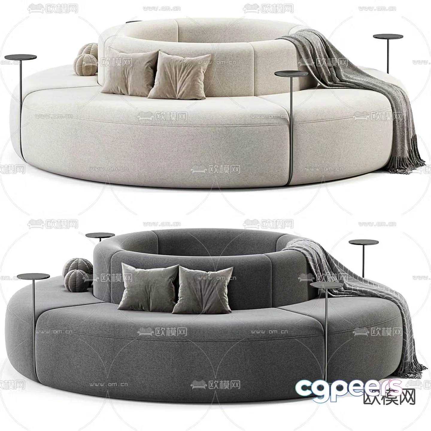 ARTIKO round sofa lobby sofa 3d model