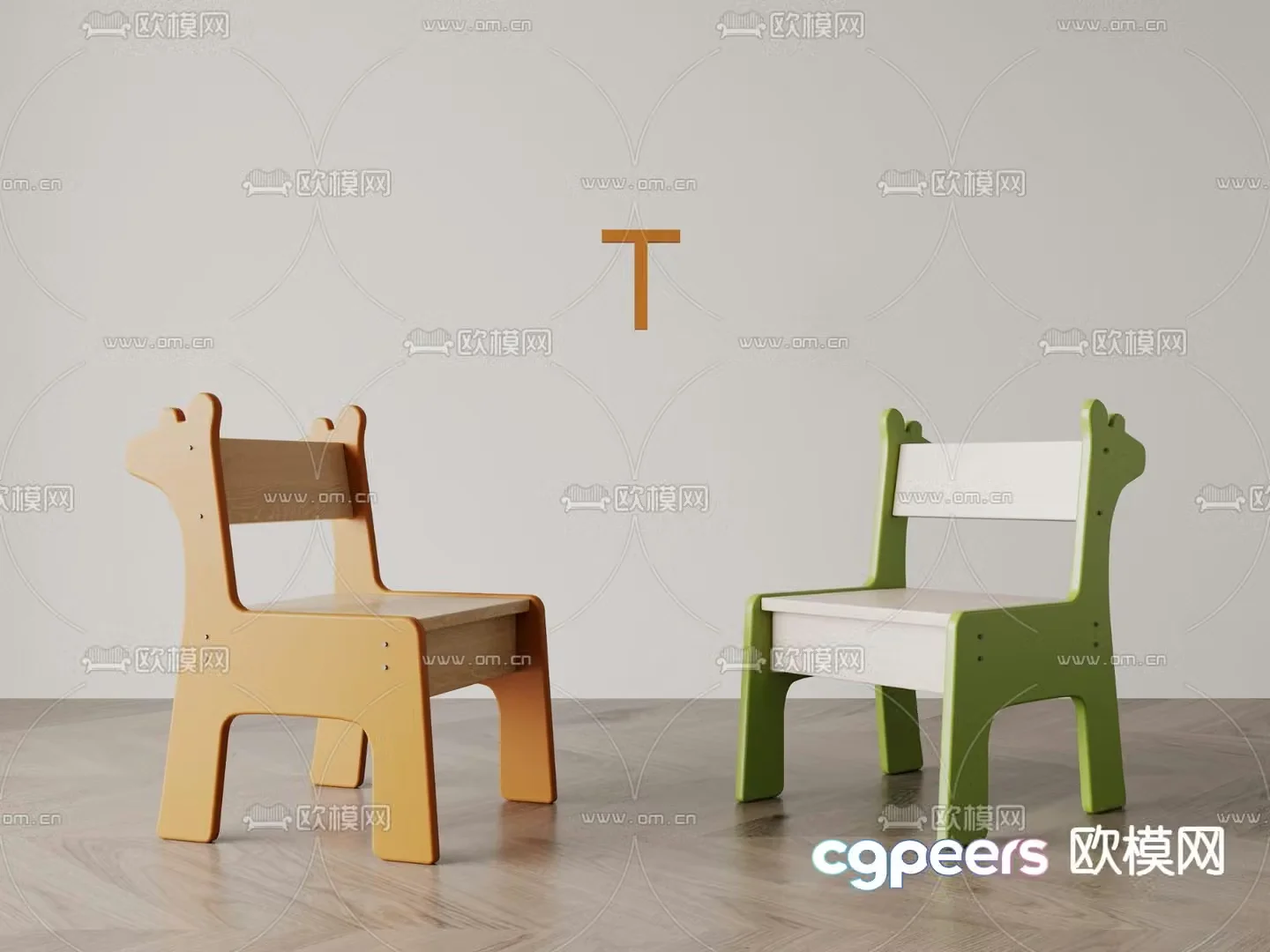 Children’s chair giraffe chair 3d model
