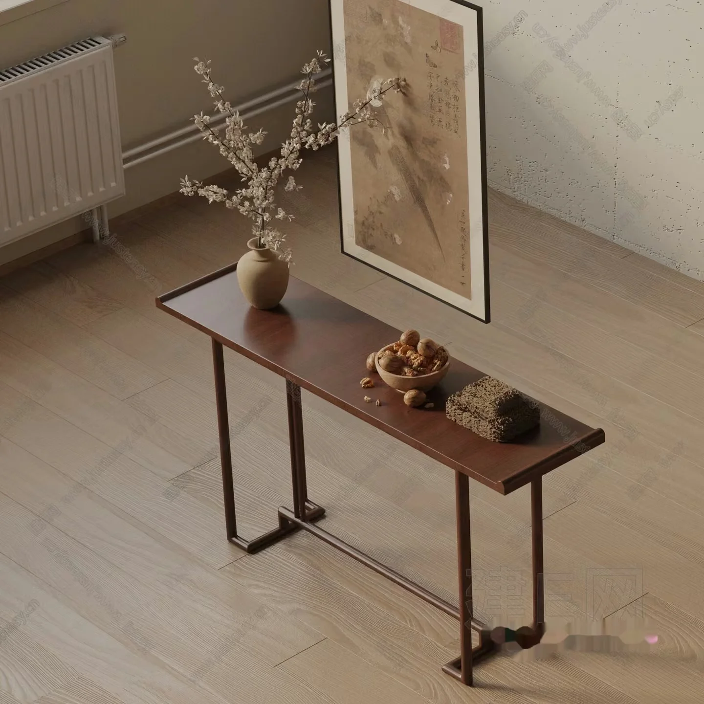 Simple Wooden Table 3D Model – 14303 – VRAY Render