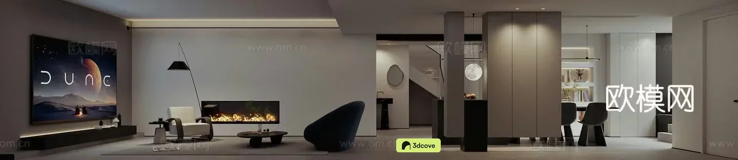 Modern villa basement