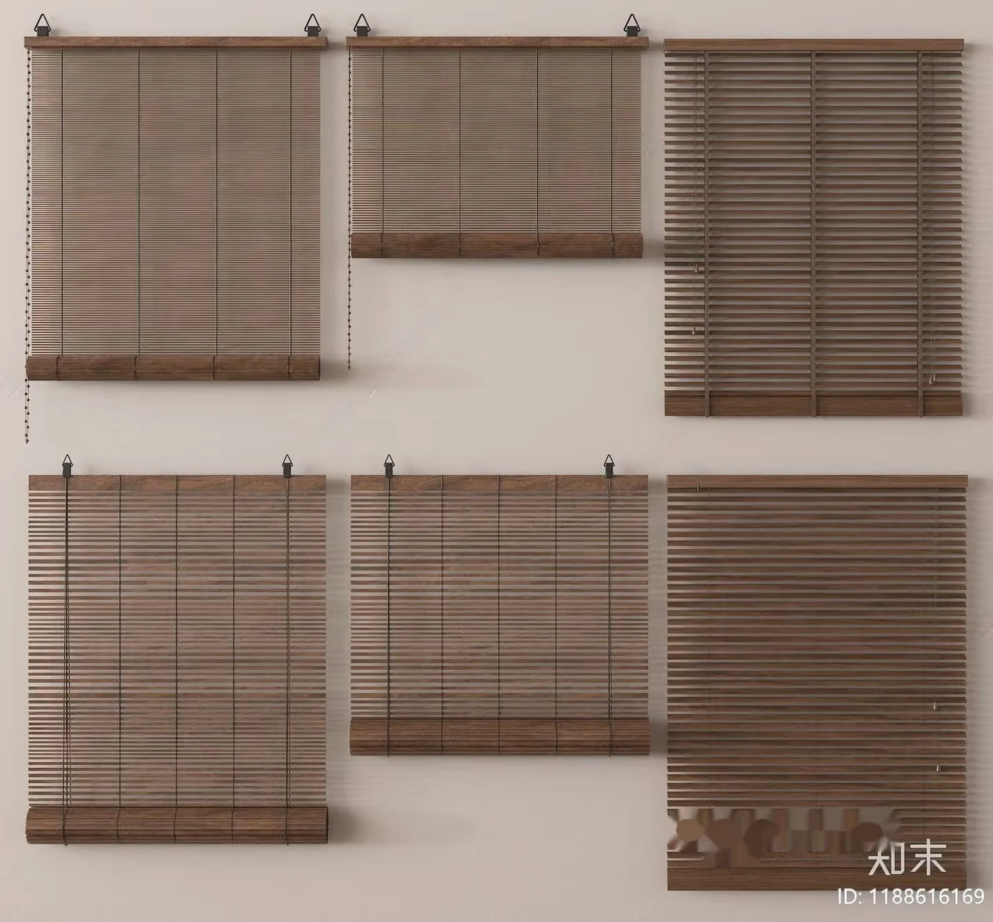 Wooden Blinds 3D Model – 7057 – VRAY Render
