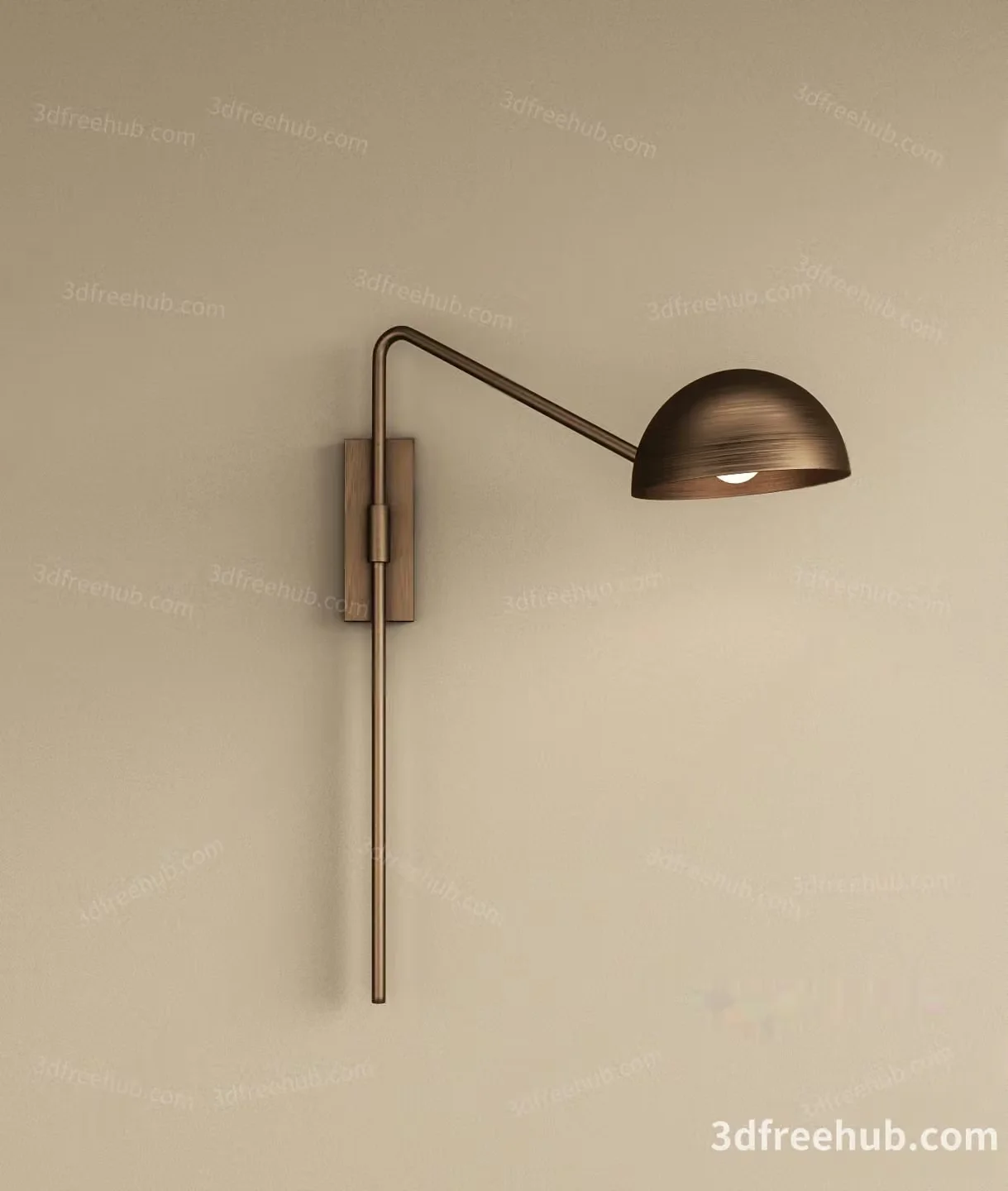 Gold Light Fixture 3D Model – 21273 – VRAY Render