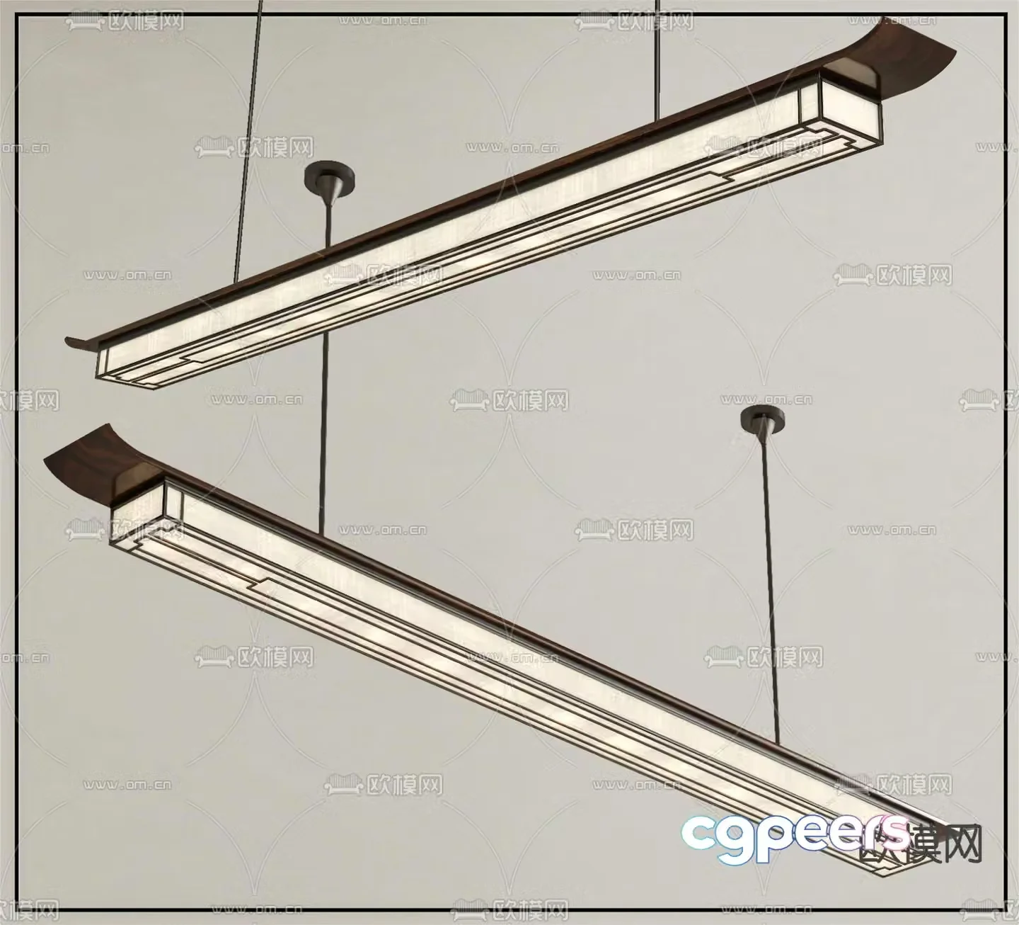 New Chinese chandelier 3D model
