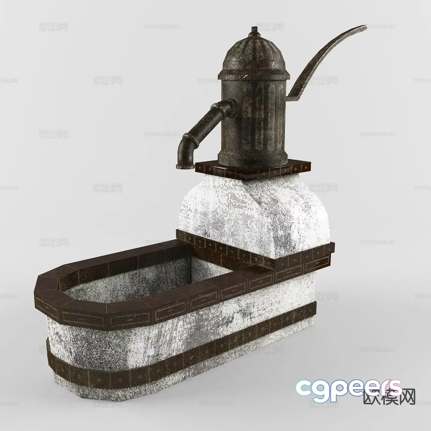 European water press pump 3D model