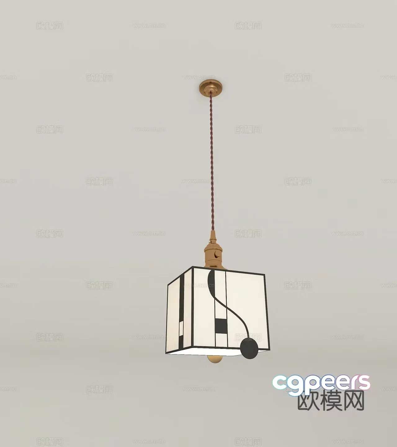 Modern retro chandeliers 3d model