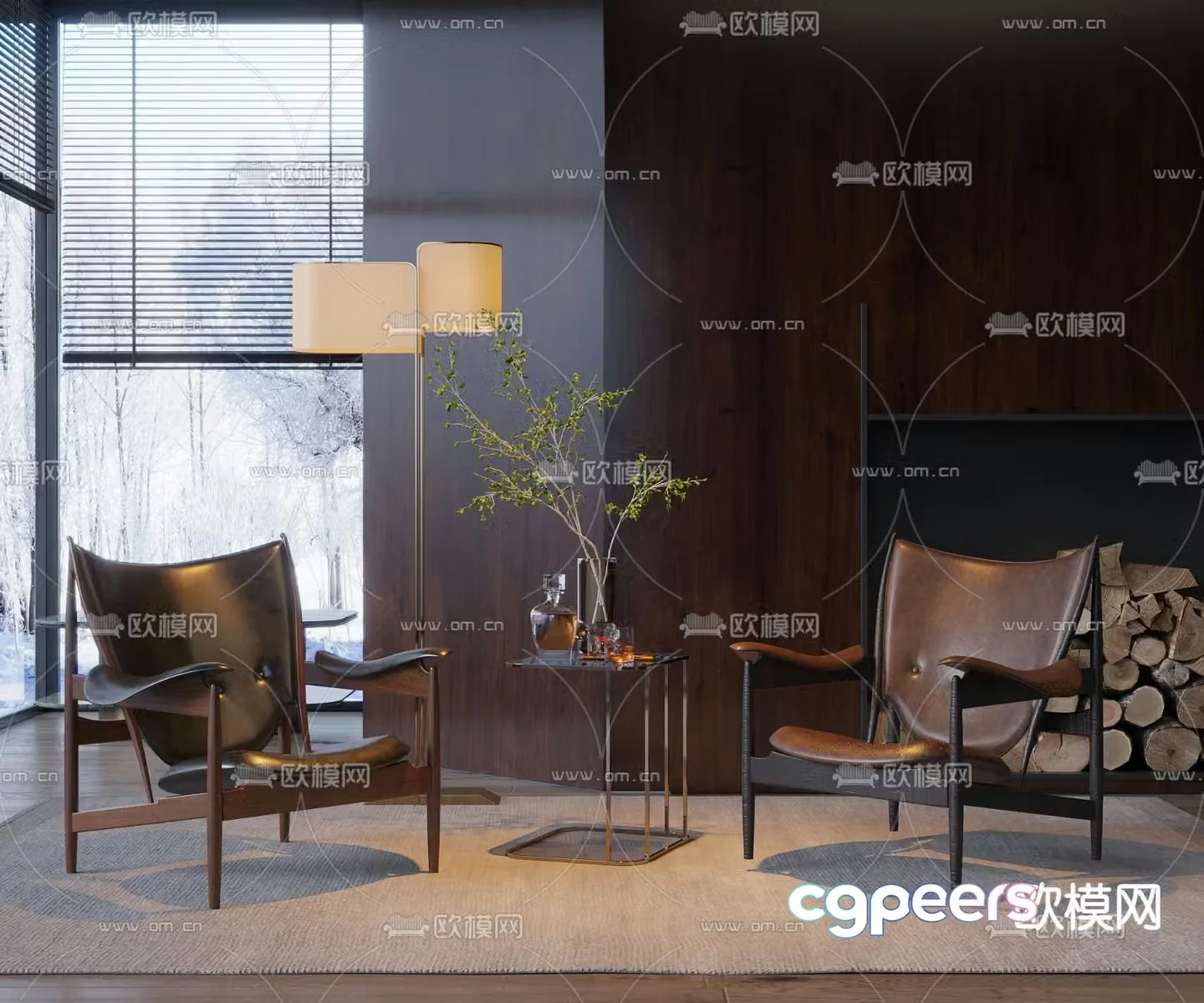 Modern lounge chair 3d model