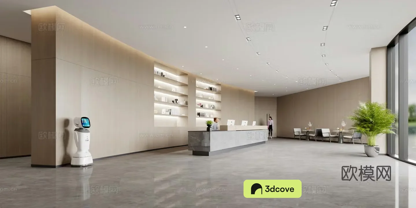 Modern office reception hall