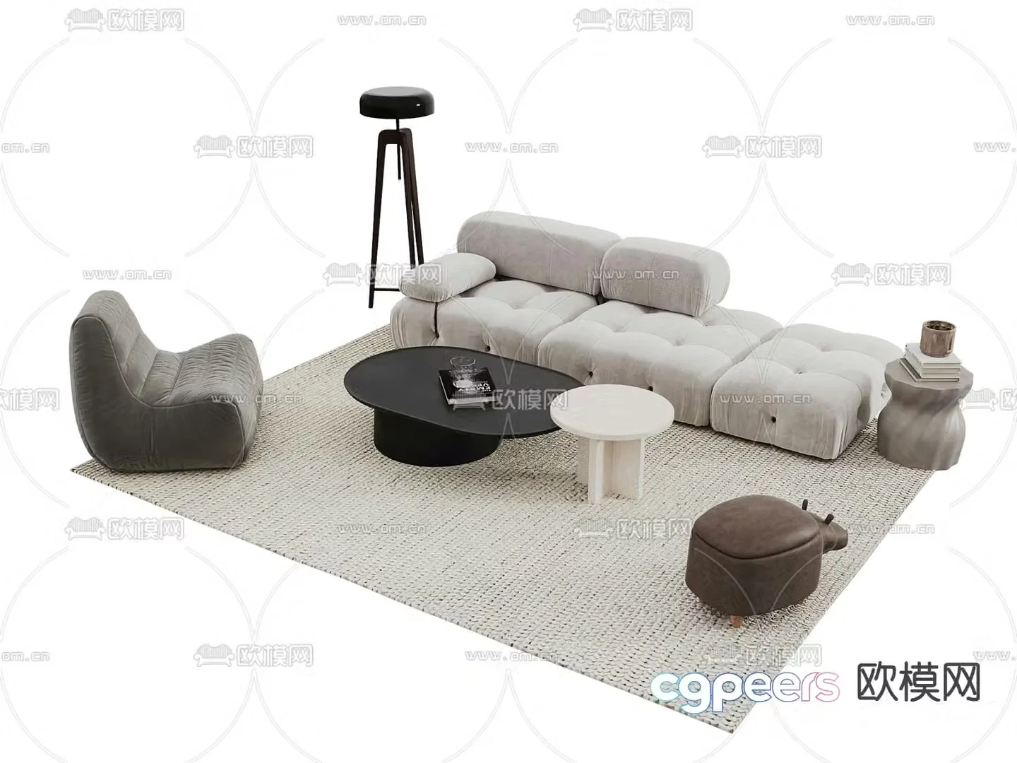 Modern modular sofa modular sofa 3d model