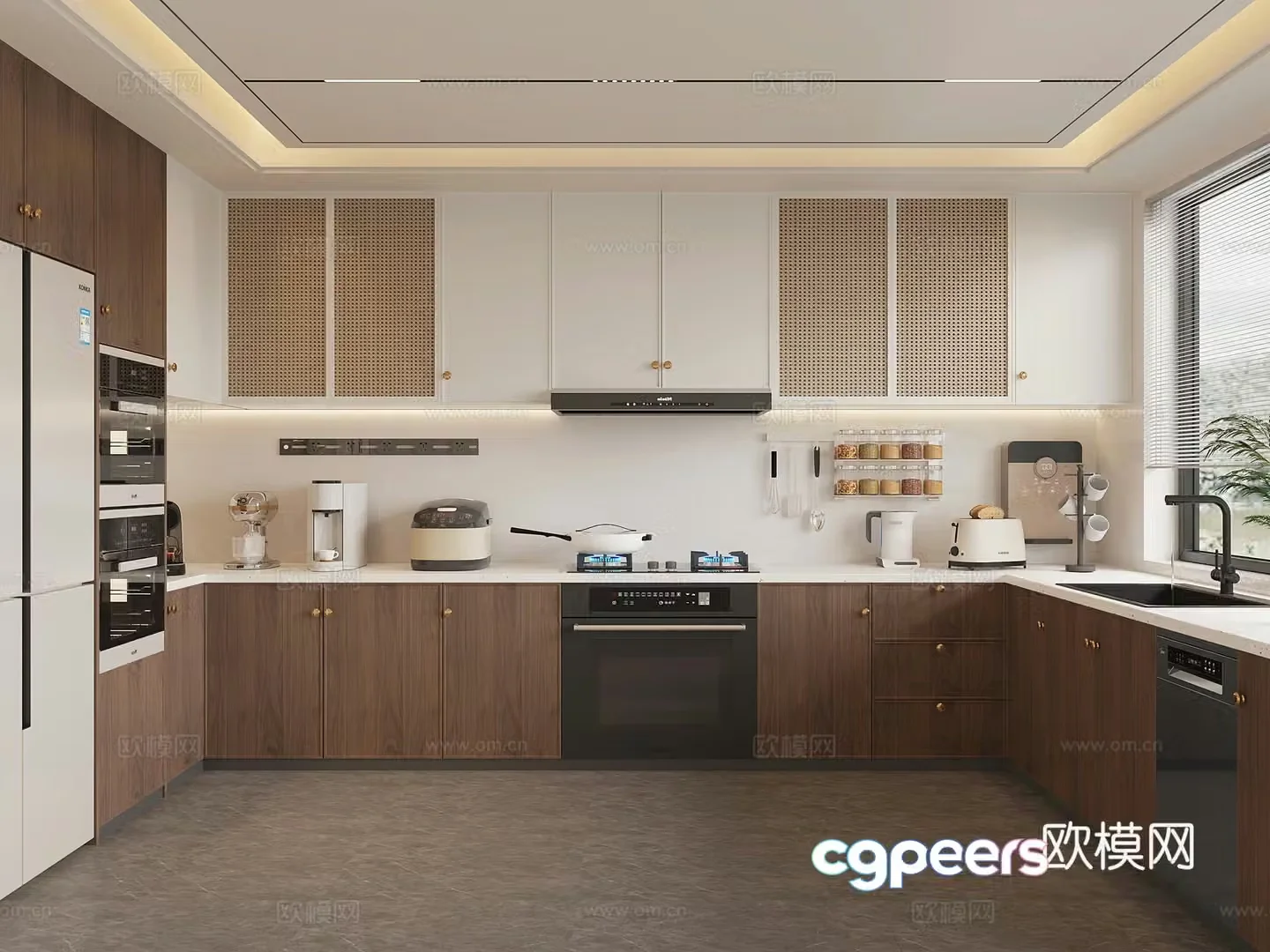 Wasabi Middle Style Kitchen 3D Model