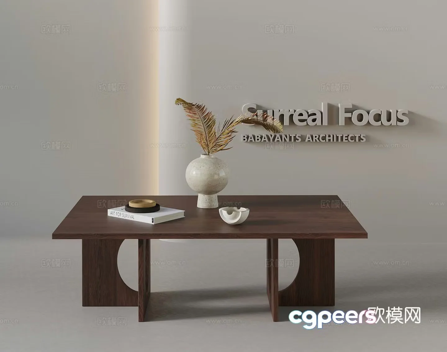 3D model of the silence medieval style coffee table