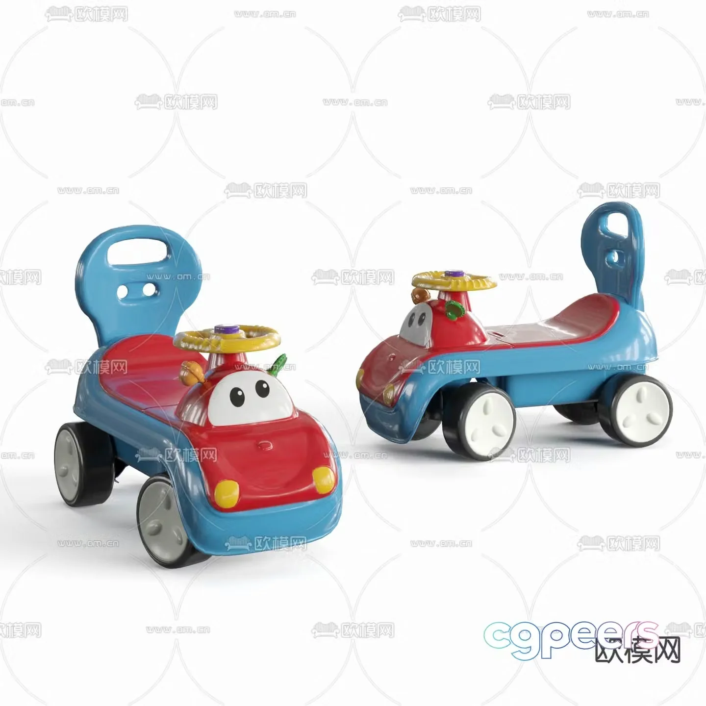Modern children’s toy car 3d model