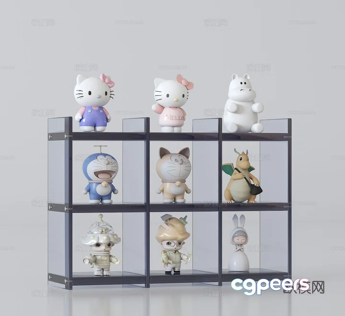 Modern trendy toy figure 3d model