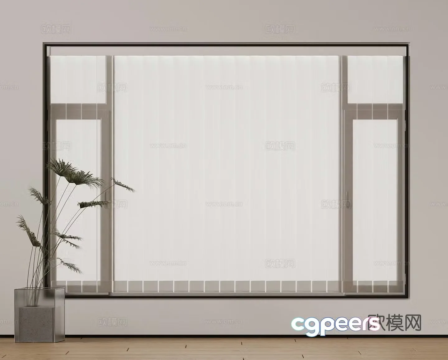 Modern Venetian blinds Roman curtains Dream curtains Curtains Honeycomb Curtains Shangri-La curtains 3D model