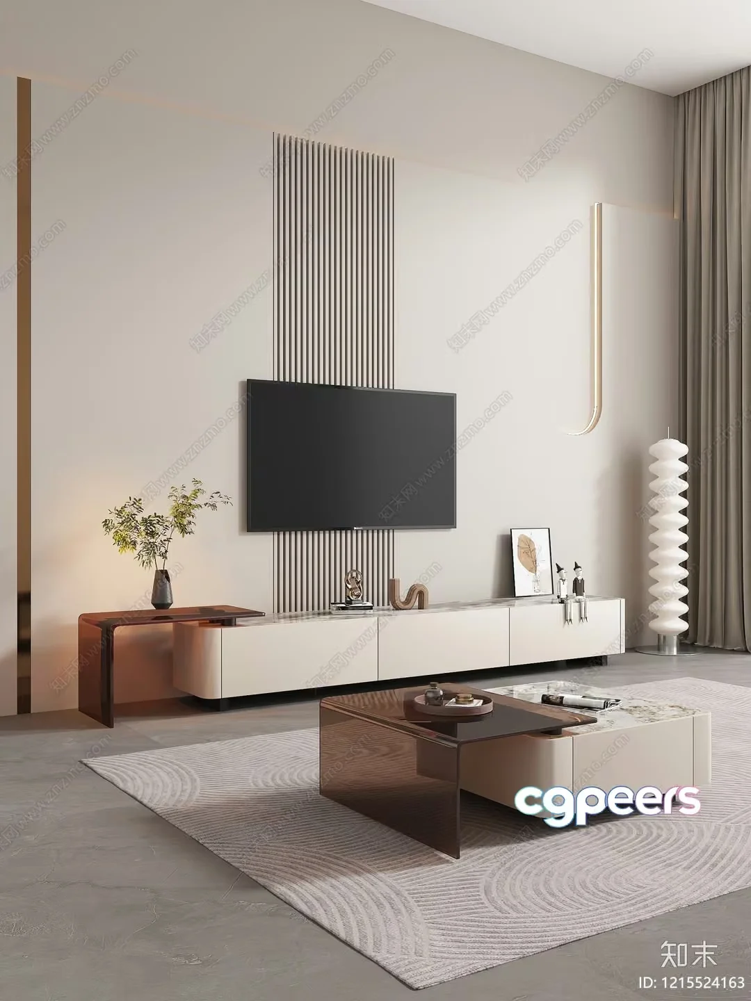 Modern Living Room 3D Model – 15921 – VRAY Render