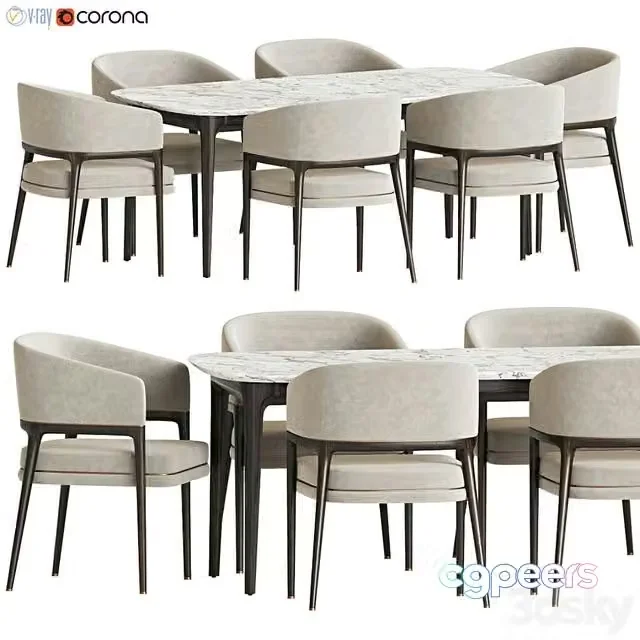 3ds Max Free – Dining Set 123