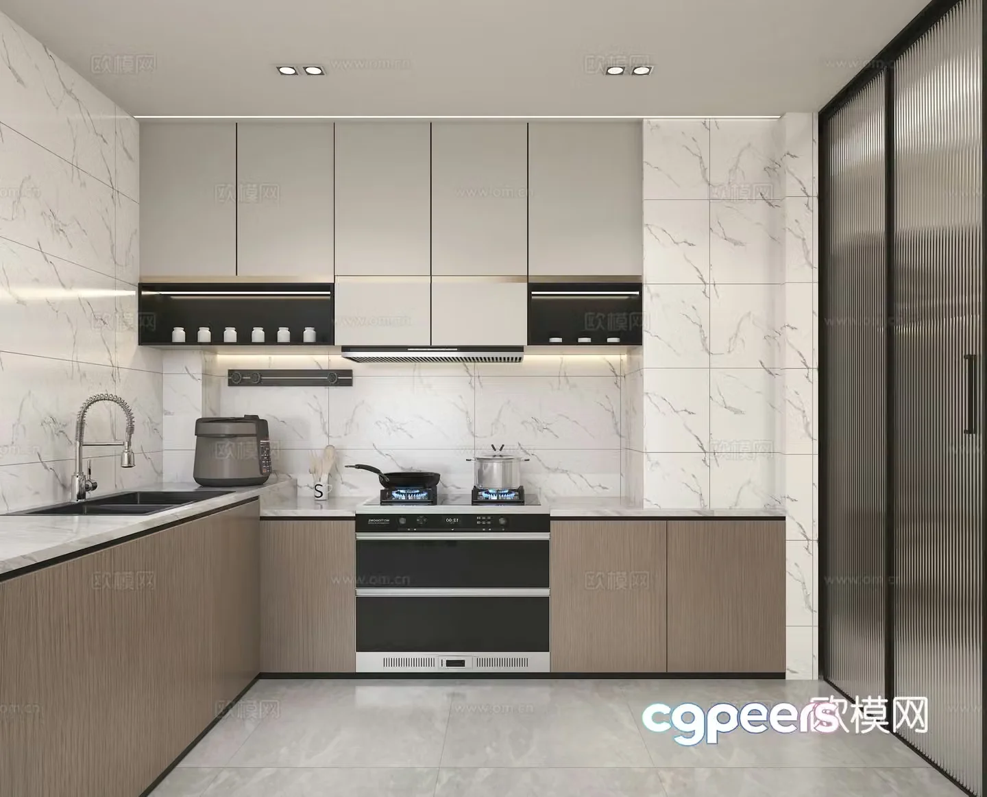 Modern kitchen 3d model