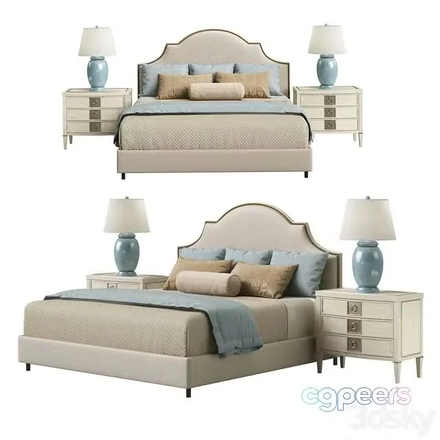 3ds Max Free – Horchow Cheresse King Bed