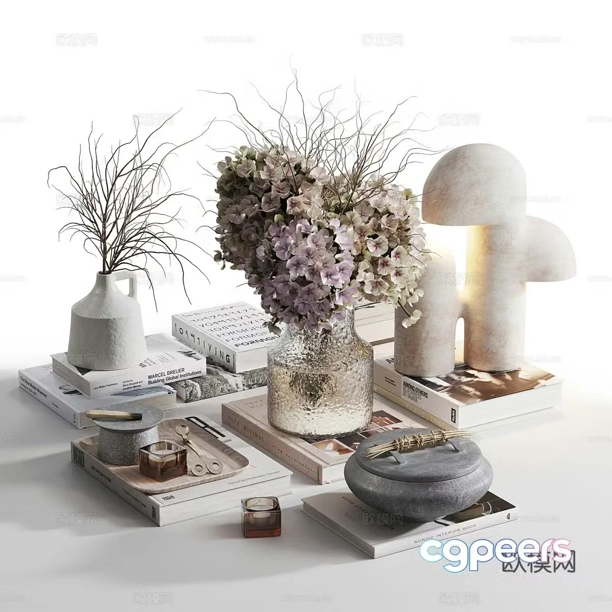 New Chinese style Wasabi ornament combination 3D model