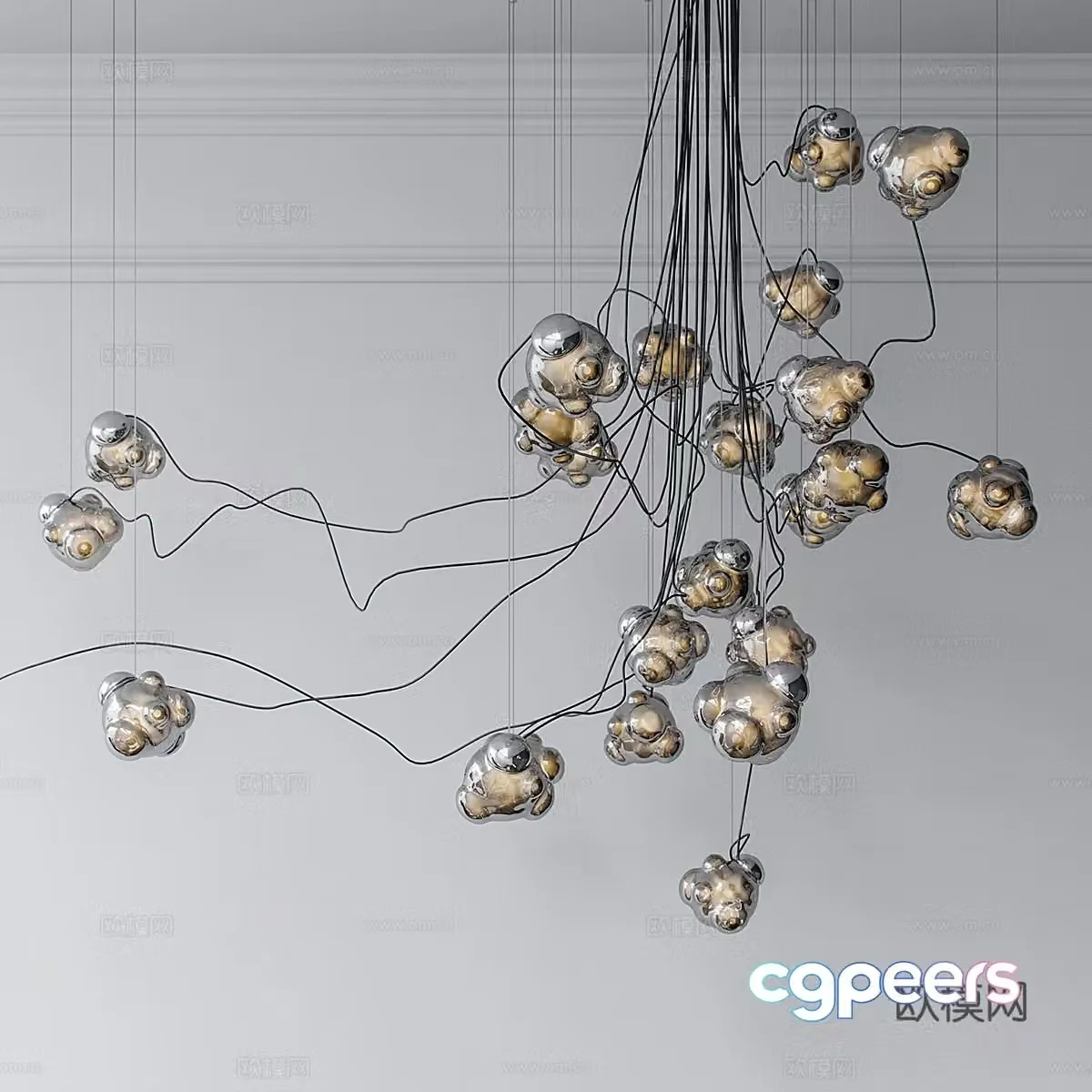Foreign high-end chandelier 3D model