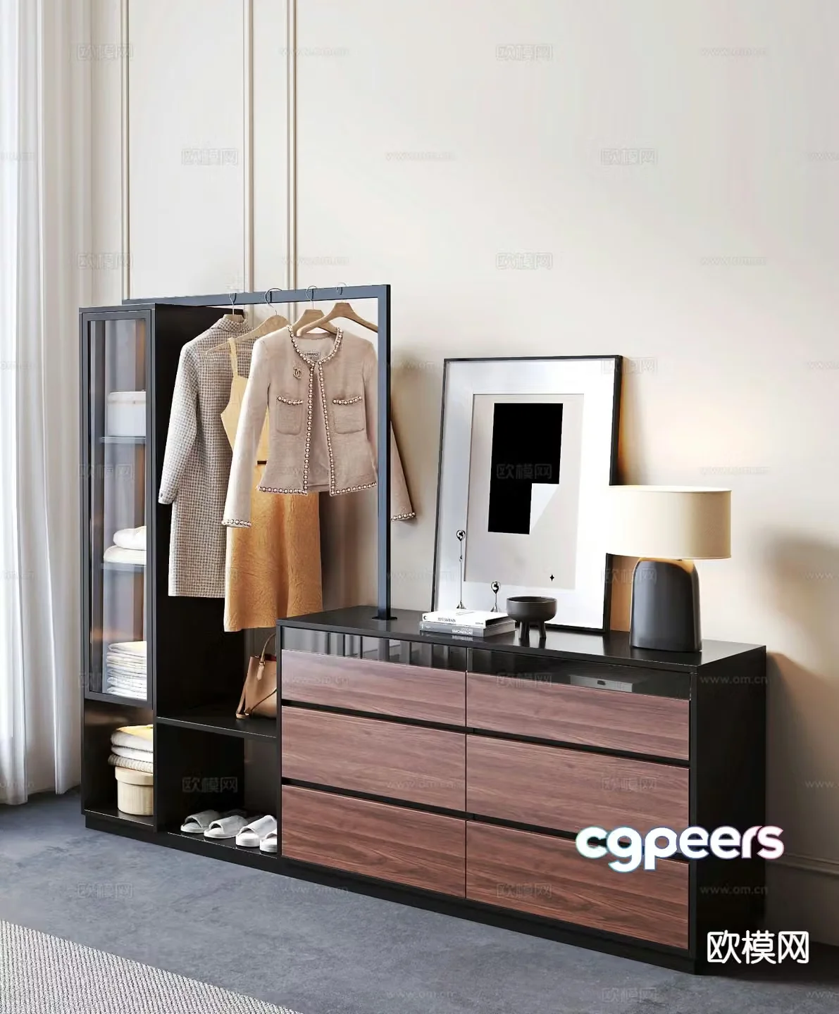 Modern clothes hanger 3d model