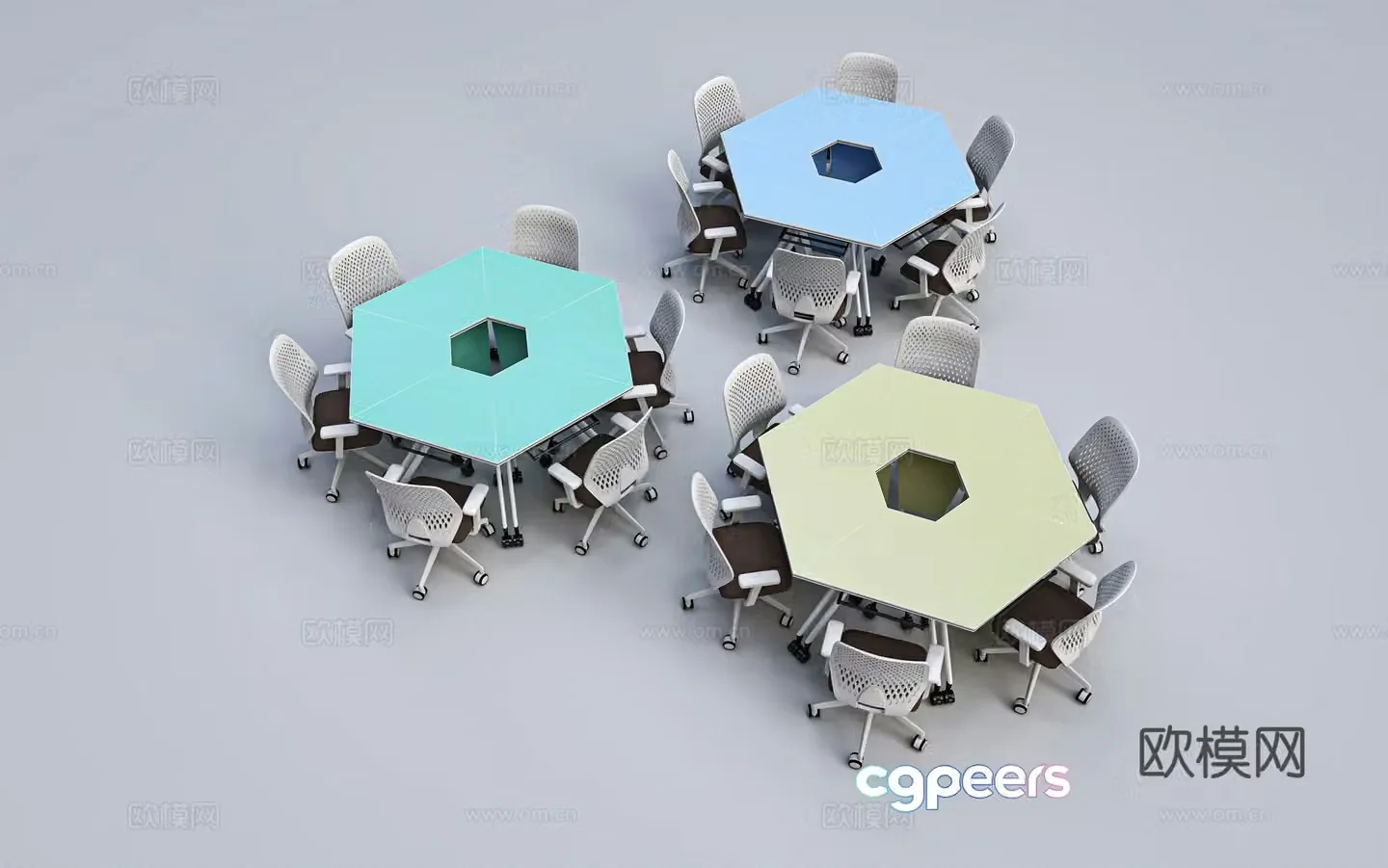Modern discussion table 3d model