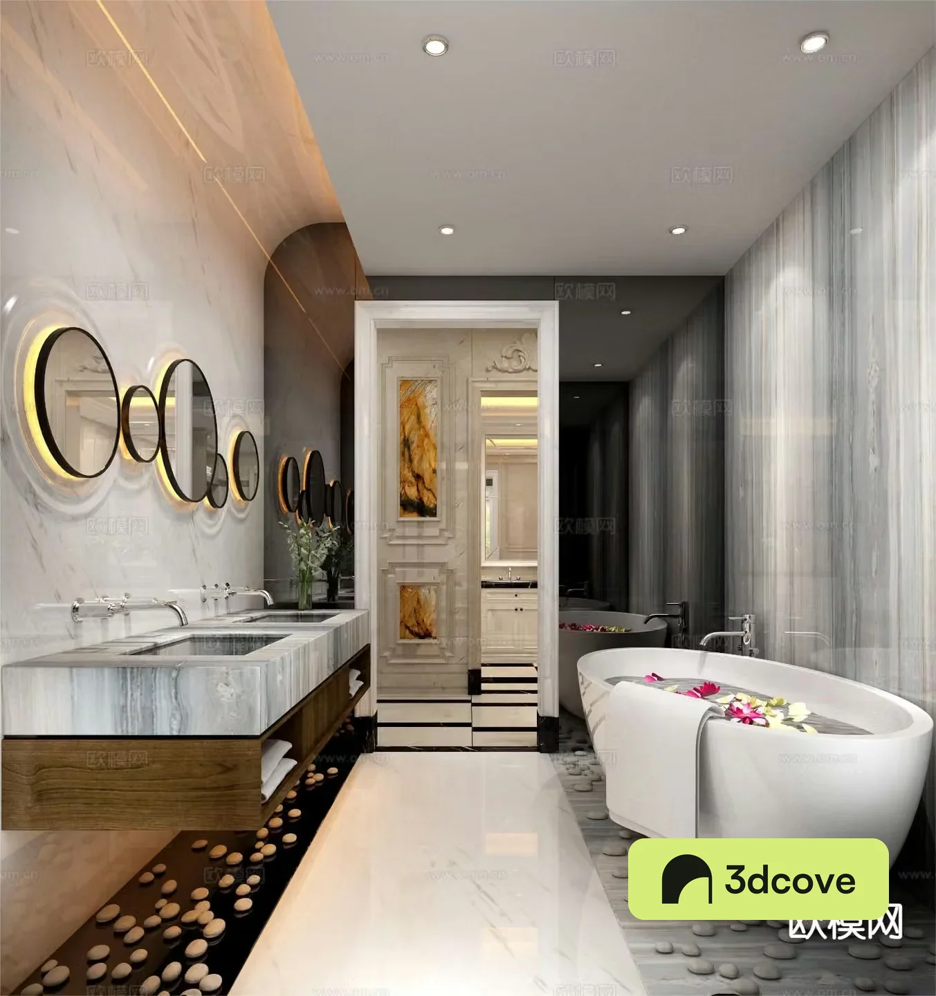Modern bathroom toilet