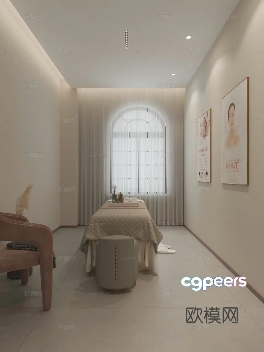 Middle Ages Lavia Beauty Salon_Second Floor of Beauty Salon_Second Floor of Beauty Hall_Stair Area 3D Model 3D Model