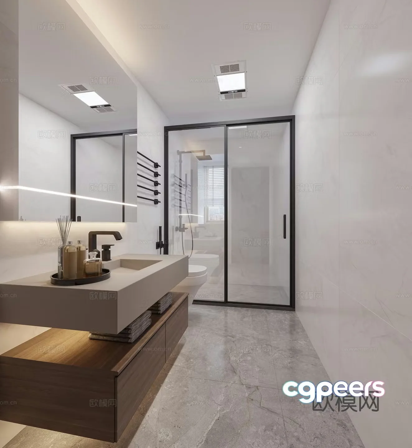 New Chinese bathroom 3D model