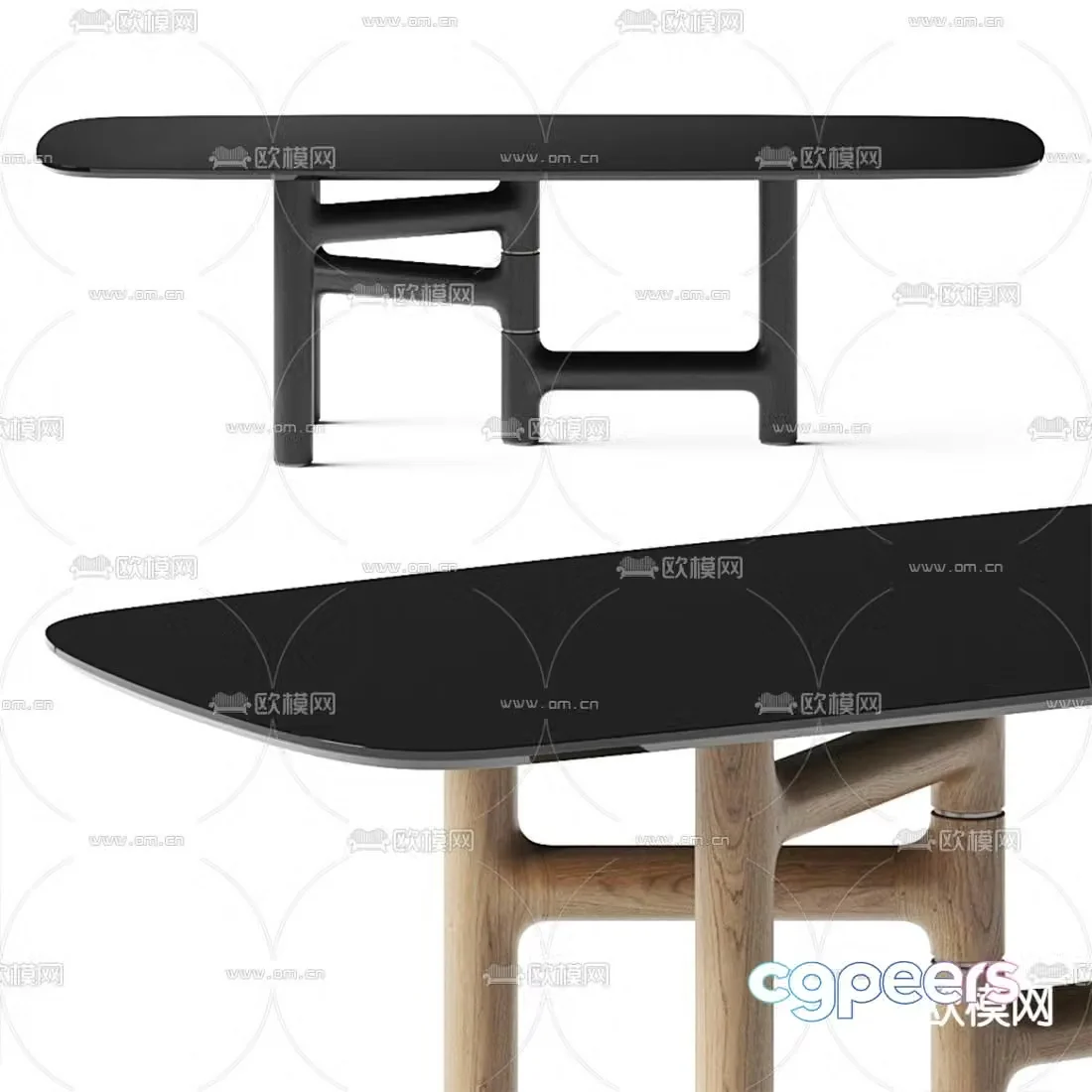 Bonaldo nordic dining table 3d model