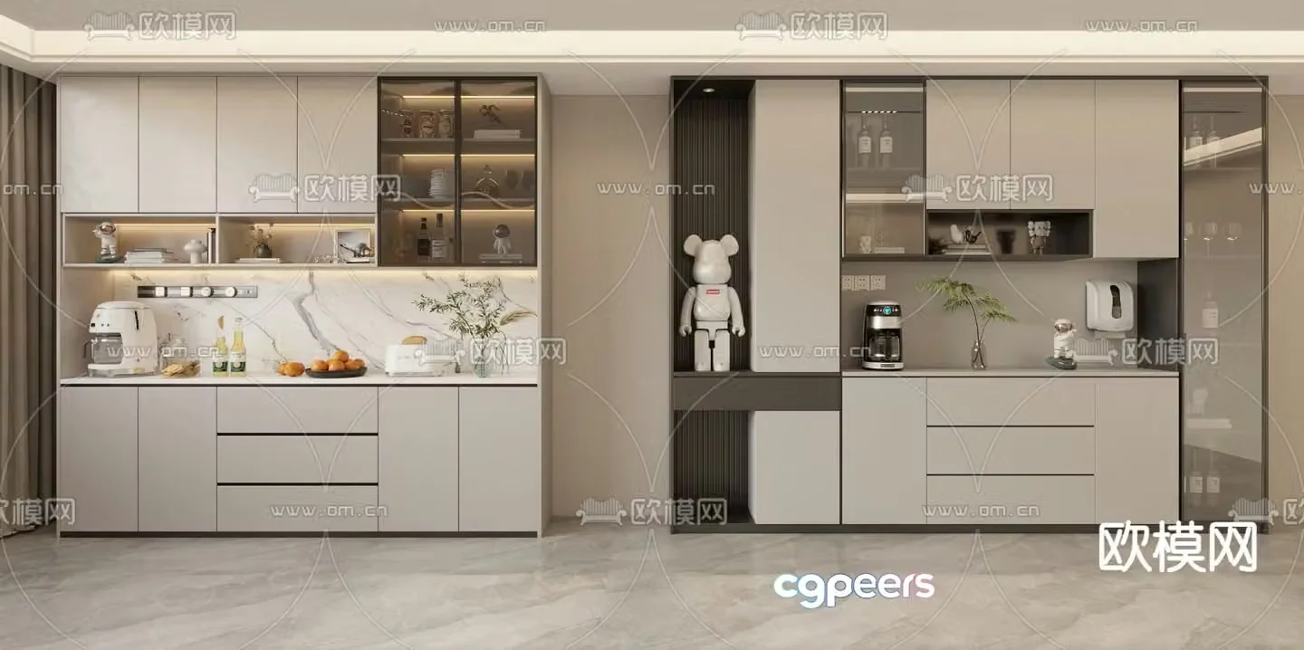 Sideboard wine cabinet 3d model