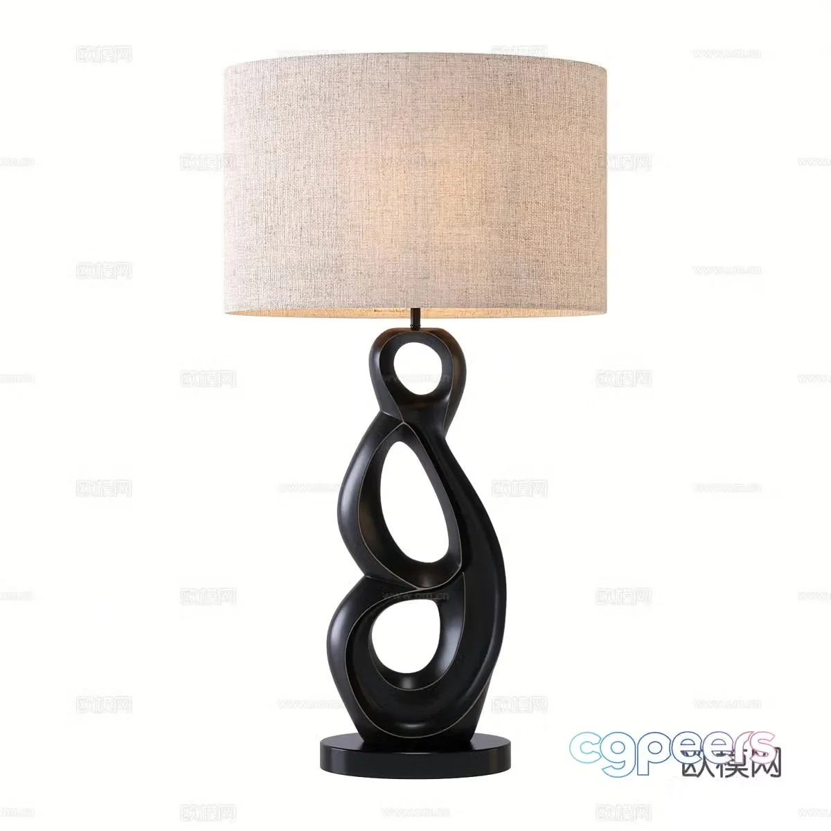 New Chinese style light luxury desk lamp 3D model