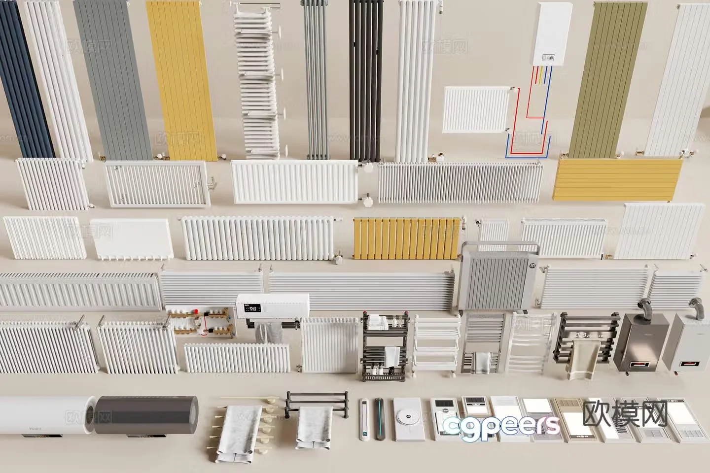 Modern radiator 3d model