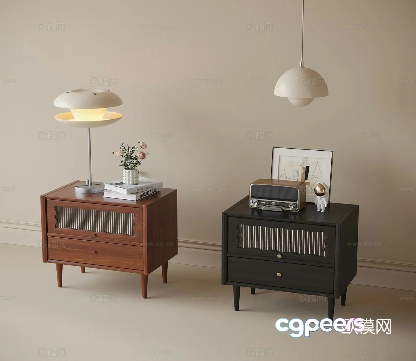 Modern night table 3d model