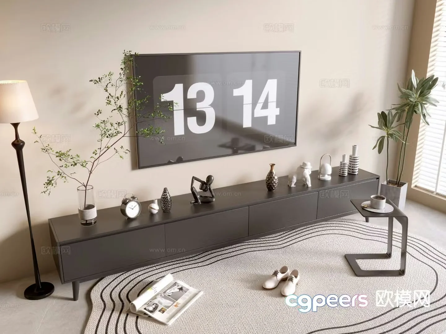 Modern TV cabinet 3d model