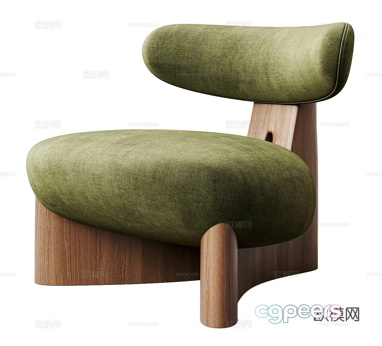Fabric leisure chair Fabric single chair Fabric backrest chair Courtyard leisure chair Courtyard single chair Outdoor 3D model