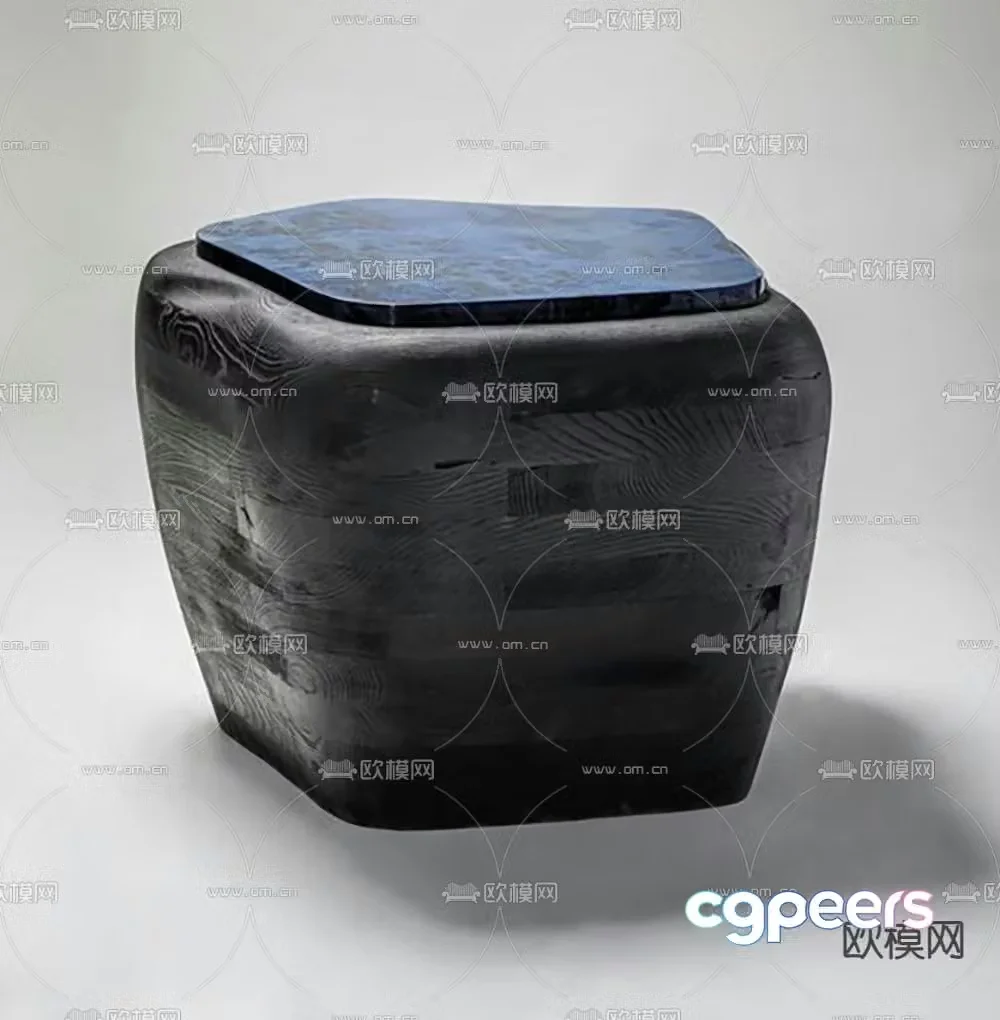 Modern sofa stool shoe changing stool low stool 3D model