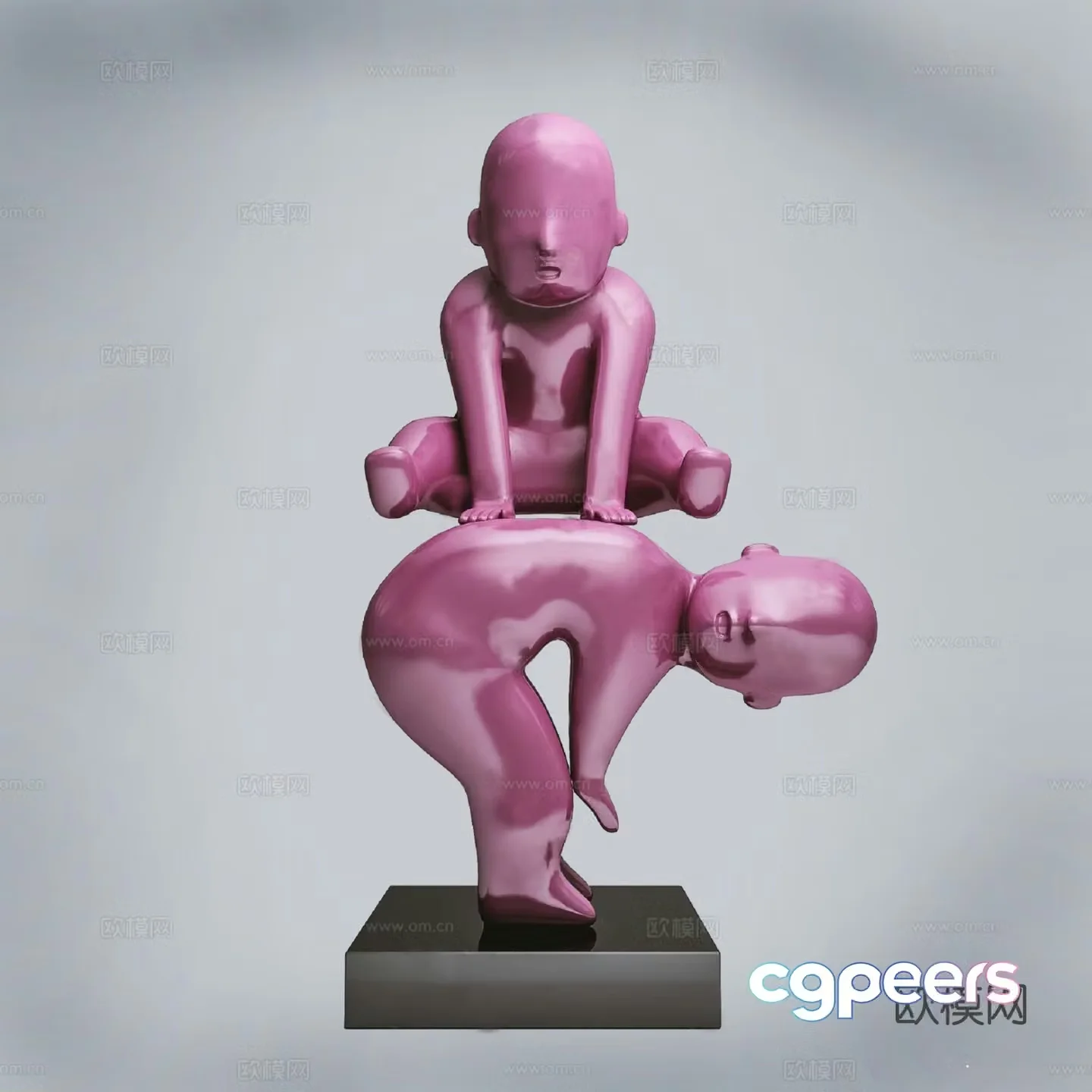Modern creative childlike sculpture ornaments 3D model