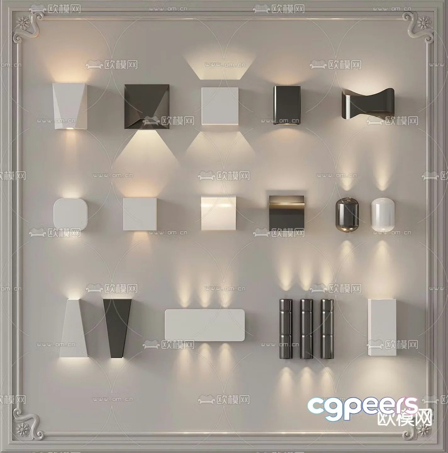 Minimalist creative wall lamp bedside wall lamp corridor wall lamp 3D model