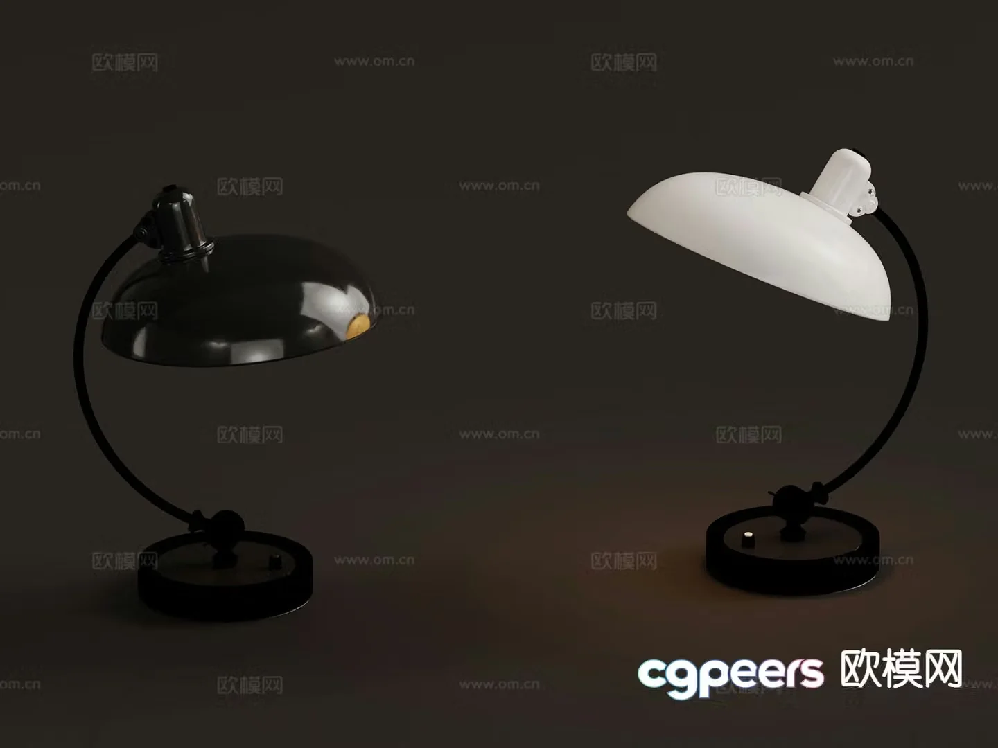 Simple desktop lamp 3d model
