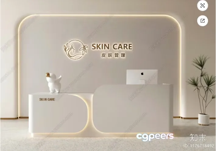 Modern Reception Desk 3D Model – 11126 – VRAY Render