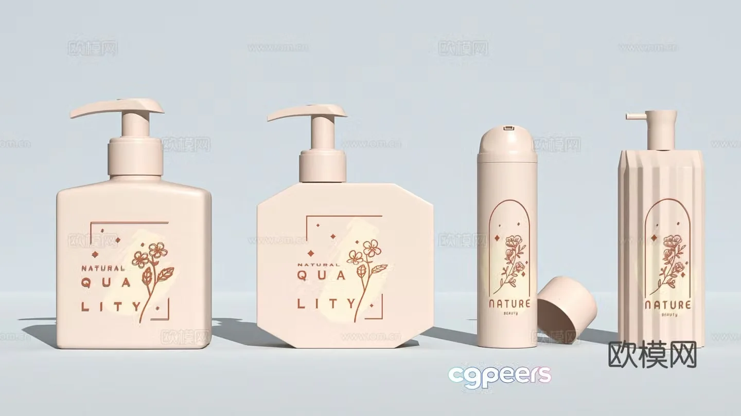 Daily necessities Daily necessities Toilet care products Care liquid Body lotion Shampoo Conditioner 3D model