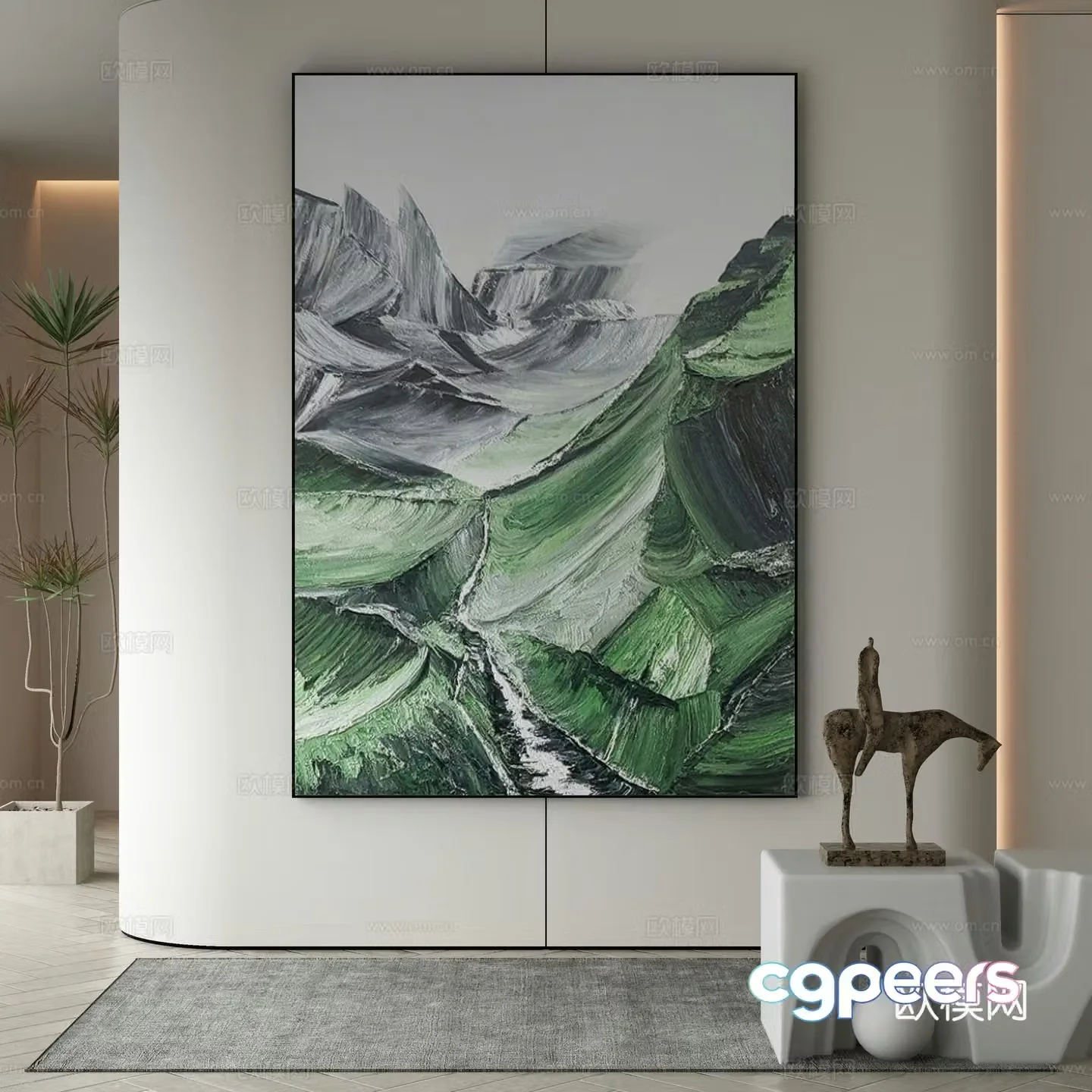 Modern decorative painting 3d model