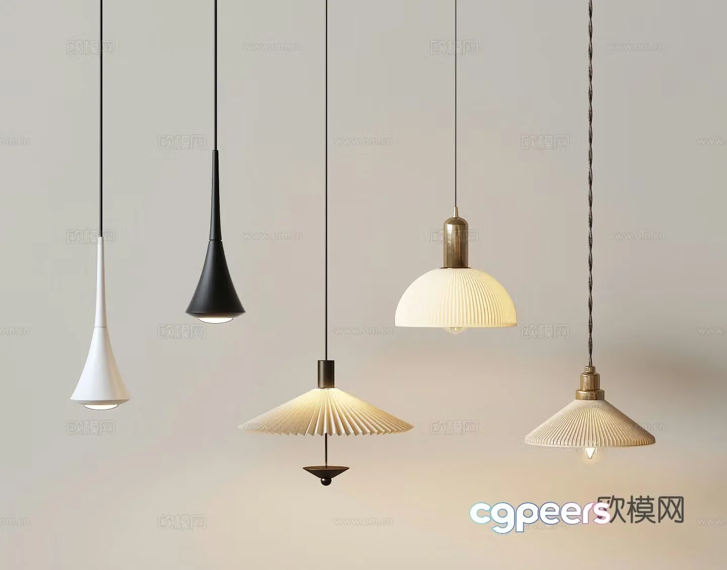 Modern small chandeliers 3d model