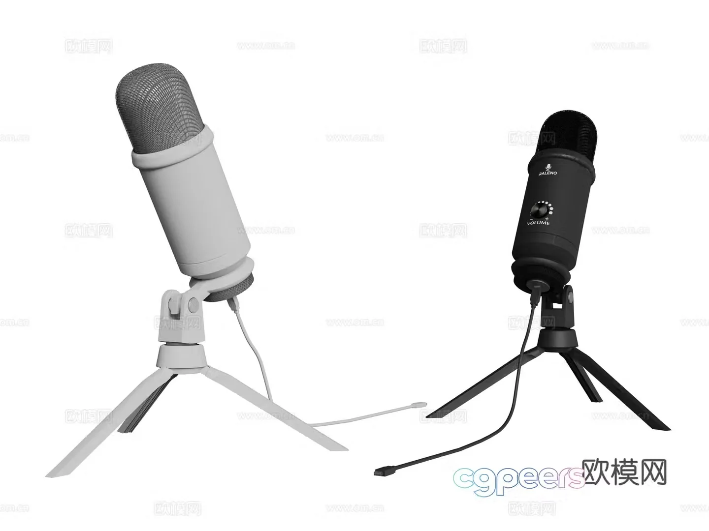 Modern microphone 3d model