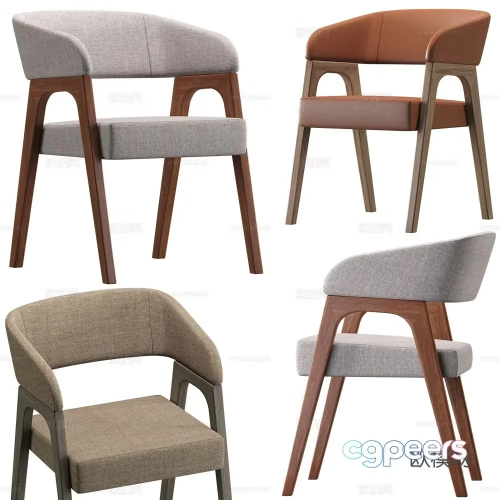 New Chinese casual chair 3D model